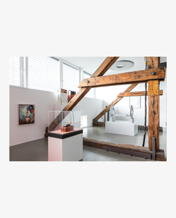 Ausstellungsansicht SCHAU....5 mit Werken von Ulu Braun, Cédric Eisenring und Bruno Gironcoli, Foto: Gernot Gleiss